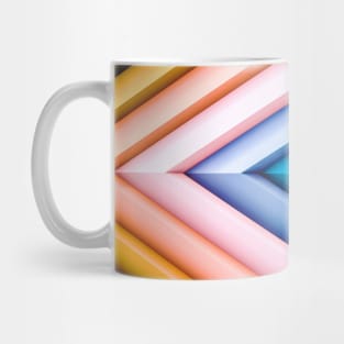 Rainbow Pastel Abstract Geometric 3d Chevron Mug